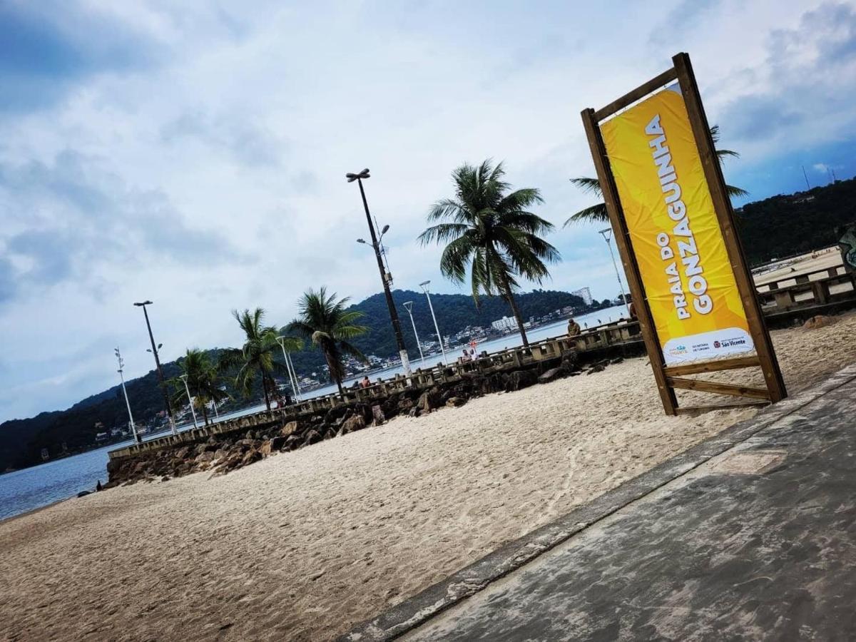 Flat Completo Novo A 350M Da Praia Com Piscina São Vicente Eksteriør bilde